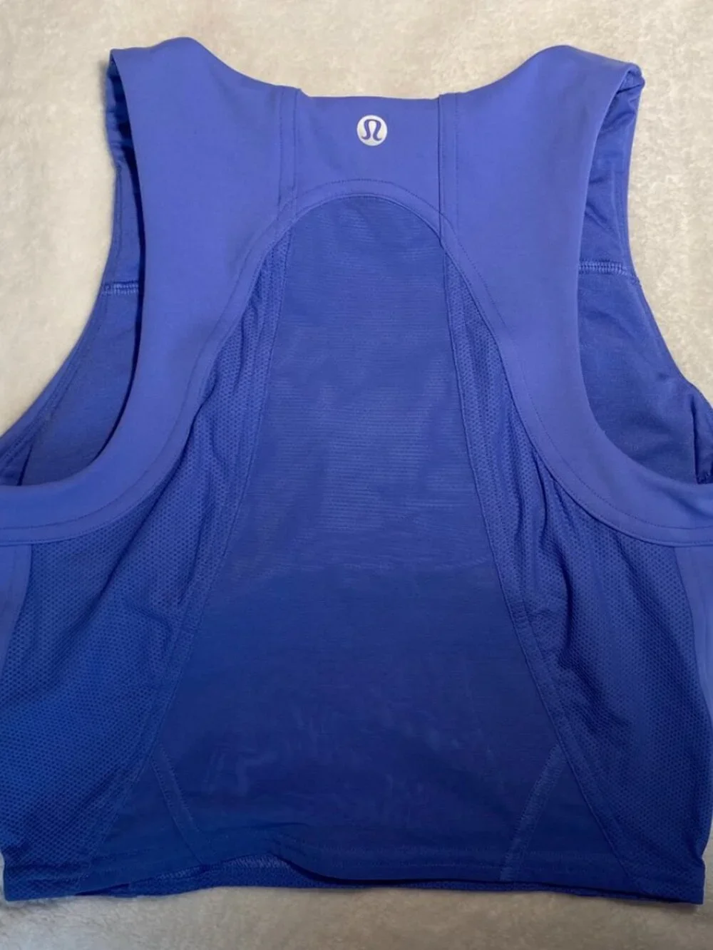 Lululemon Mesh Panelled Training Shelf Tank Top Wild Indigo